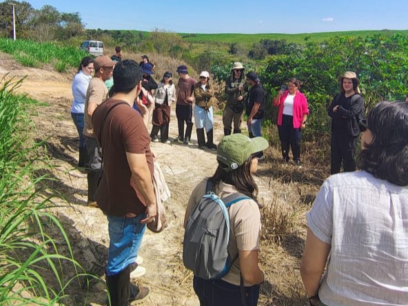 Iniciativa Verde recebe equipe da Agroicone para conhecer áreas de restauração com muvuca de sementes em Piracicaba 